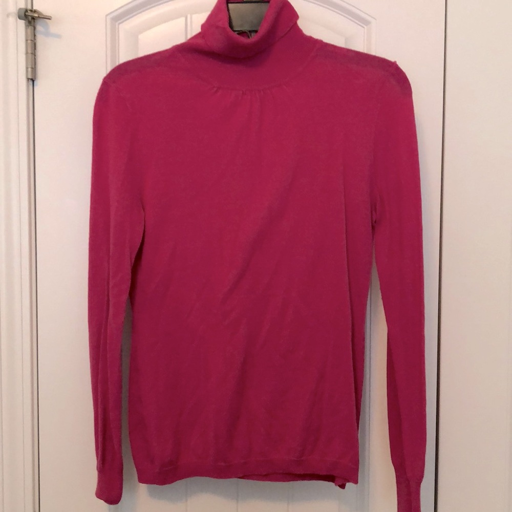 Hot Pink Loft Wool Turtleneck